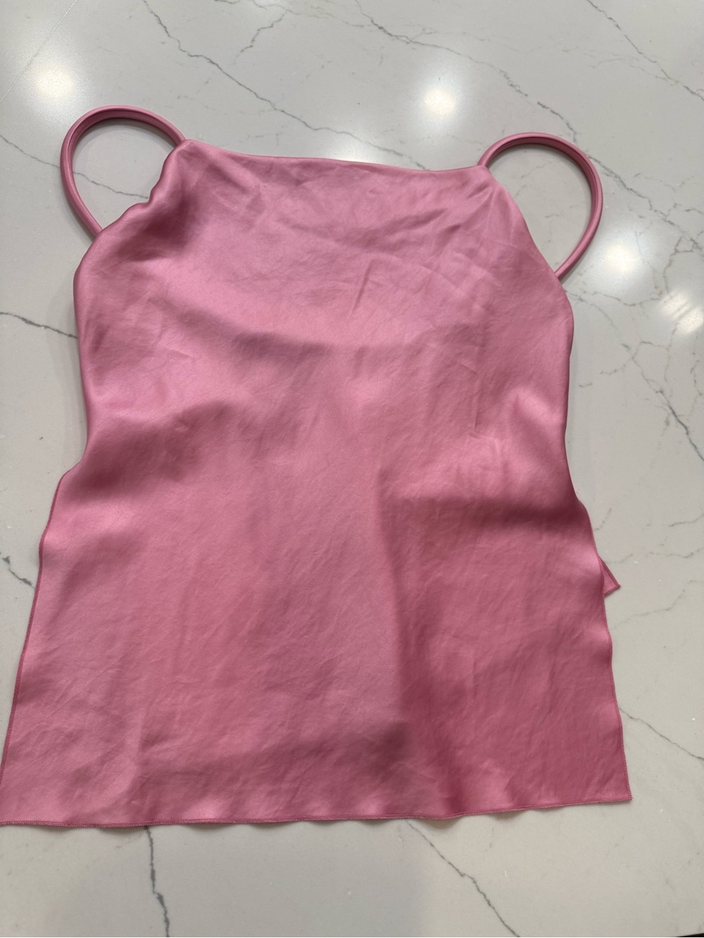Nanushka Pink Satin Cami Top Small